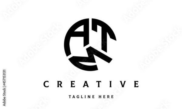 Fototapeta ATM circle three letter logo