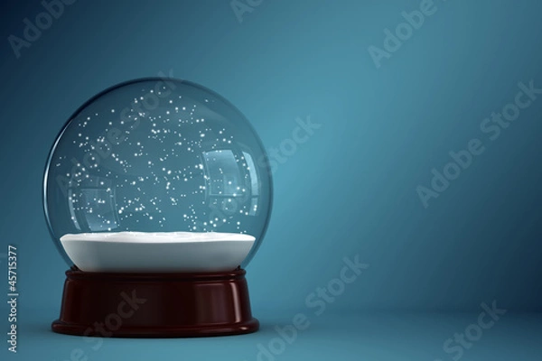 Fototapeta 3d render of empty snow globe