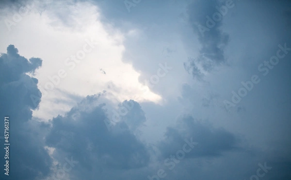 Fototapeta gray clouds before a thunderstorm, dramatic sky