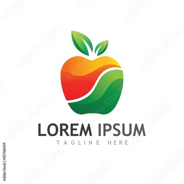 Obraz Apple vector illustration design