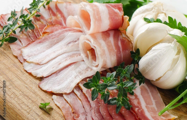 Fototapeta Slices of bacon