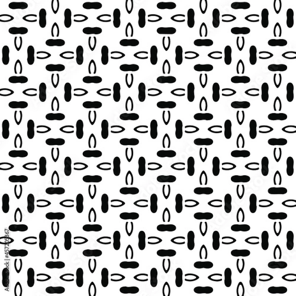 Obraz Seamless vector pattern in geometric ornamental style. Black  pattern.