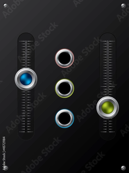 Obraz Slideable volume knobs with holes