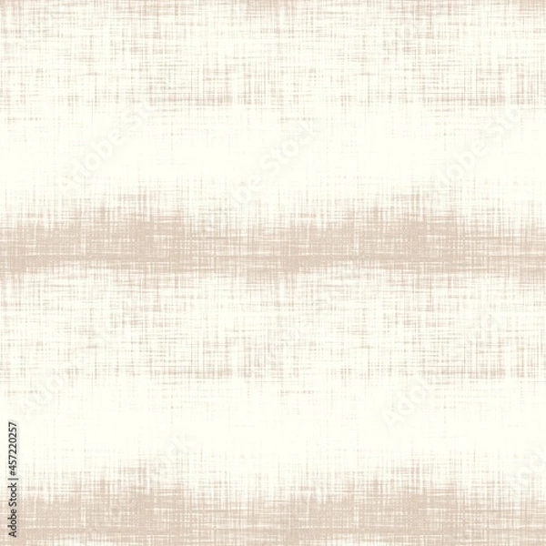 Fototapeta Minimal ecru jute wavy stripe texture pattern. Two tone washed out beach decor background. Modern rustic brown sand color design. Seamless striped distress pattern for shabby chic coastal living. 