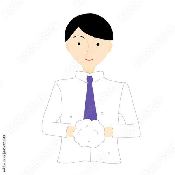 Obraz 手を洗う男性