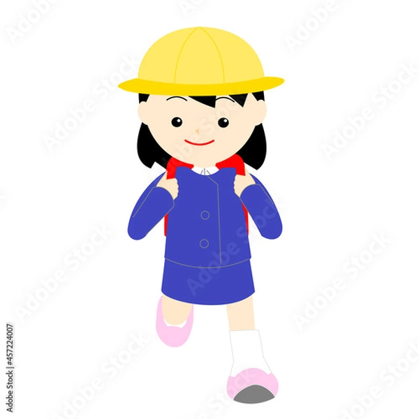 Obraz 正面に向かって走る女の子