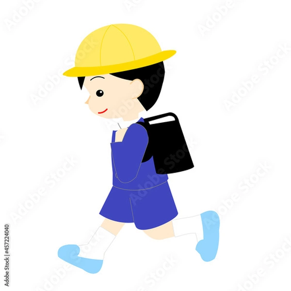 Obraz 左へ向かって走る男の子