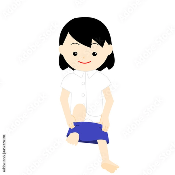 Obraz 制服のスカートをはく女の子