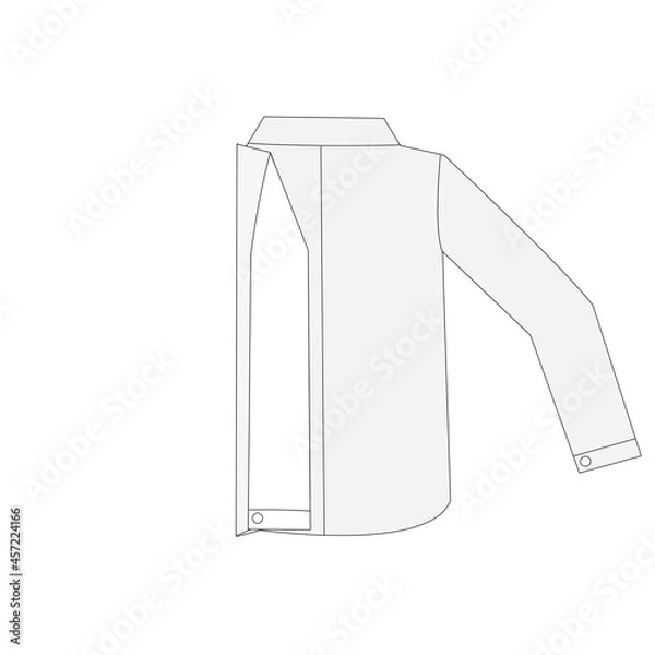 Obraz 洗濯物の畳み方。白シャツ左肩を折る