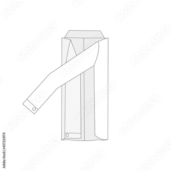 Obraz 洗濯物の畳み方。白シャツ右を折る