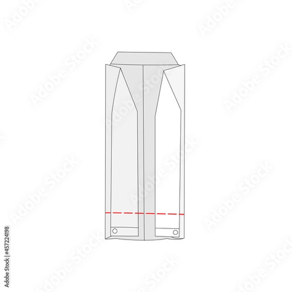 Obraz 洗濯物の畳み方。白シャツ下部に折り目をつける
