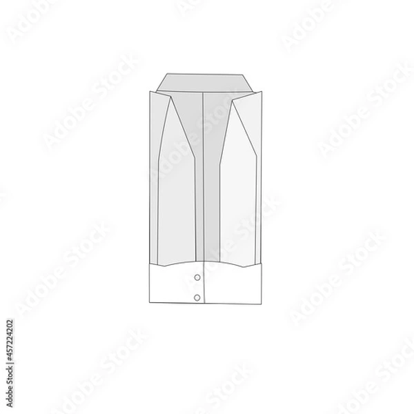 Obraz 洗濯物の畳み方。白シャツ下部を折る