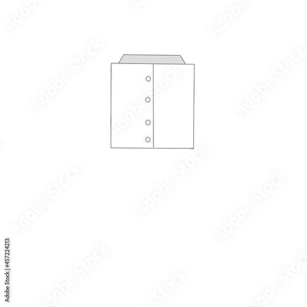 Obraz 洗濯物の畳み方。白シャツを半分に折る