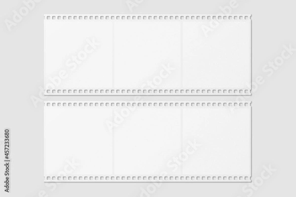 Obraz White Film Strip For Photo Mockup. 3D Render.