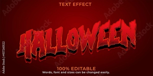 Obraz Halloween text effect design for banner and celebration purpose