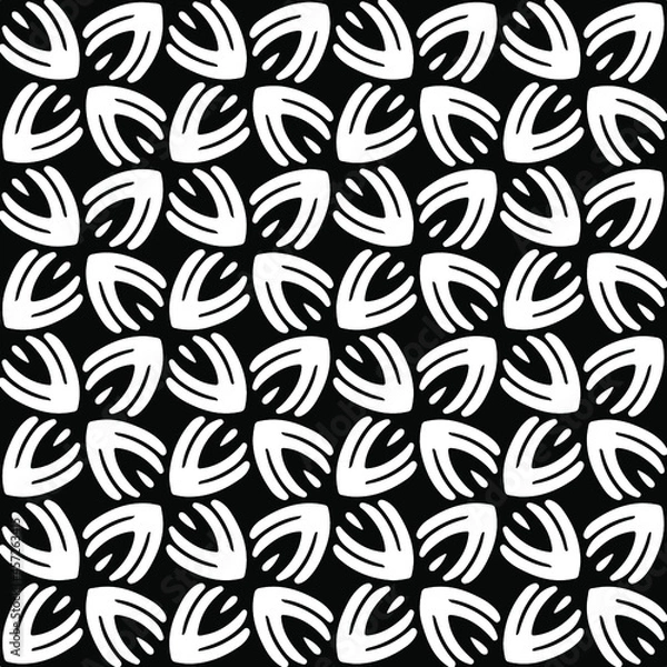 Fototapeta : Seamless vector pattern in geometric ornamental style. Black pattern.