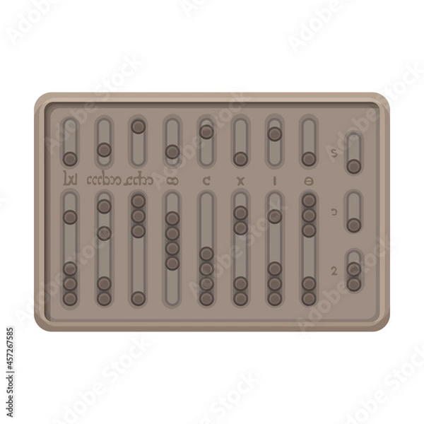 Fototapeta Abacus vector cartoon icon. Vector illustration tool for counting on white background. Isolated cartoon illustration icon of abacus, .