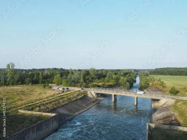 Obraz bridge over the river in summer