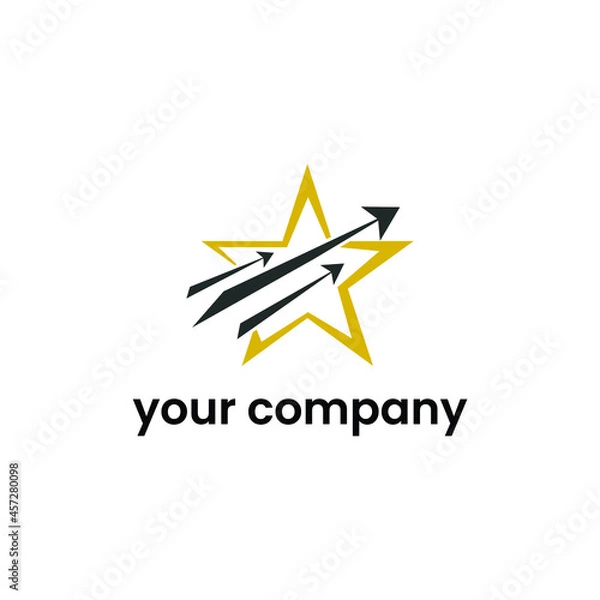 Obraz logo for star and arrow vector