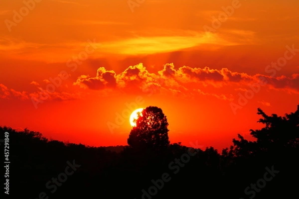 Obraz Coucher de soleil en Toscane