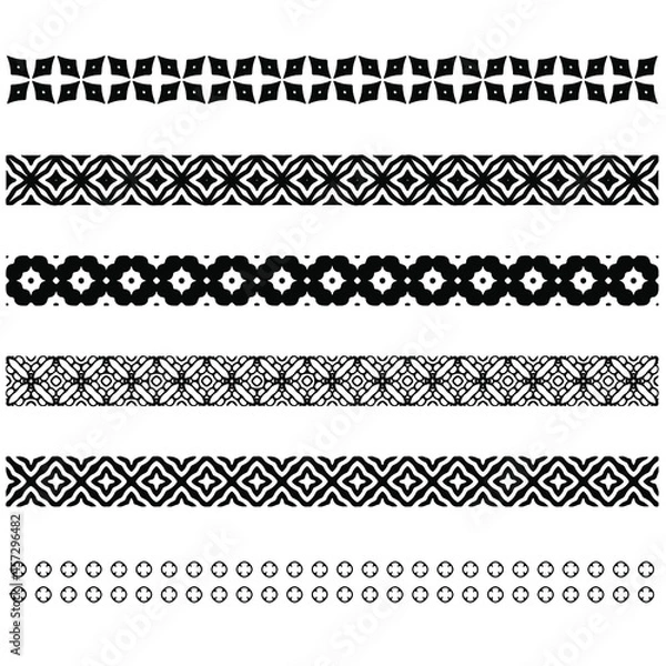 Fototapeta ethnic pattern. Handmade. Horizontal stripes. Black and white print for your textiles. Vector illustration.