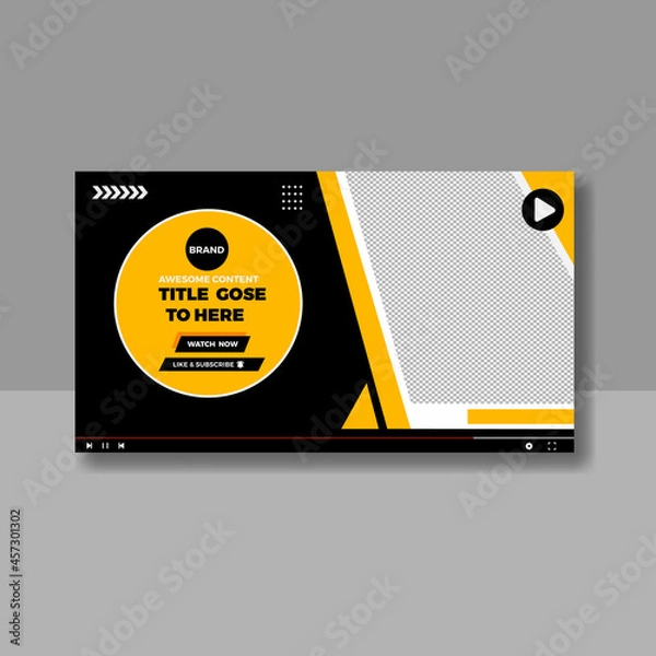 Obraz Youtube Thumbnail Templat Design.