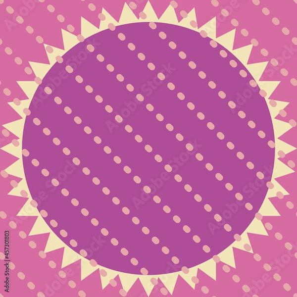 Obraz Vector seamless pattern of lunar eclipse. Pink, lilac, violet, yellow. For textiles, wrapping paper, tissue.