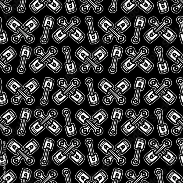 Obraz Seamless pattern with automotive equipment icons
