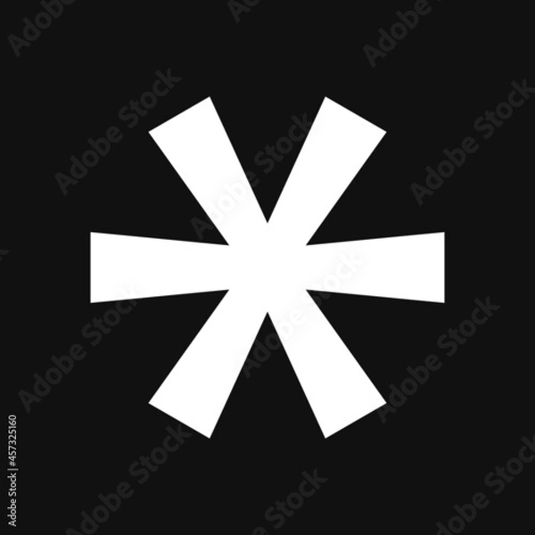 Fototapeta asterisk icon vector on grey background