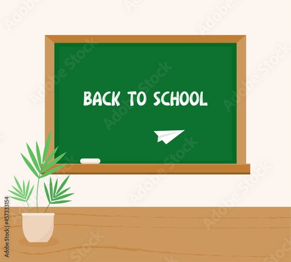Obraz Flat design back-to-school background.