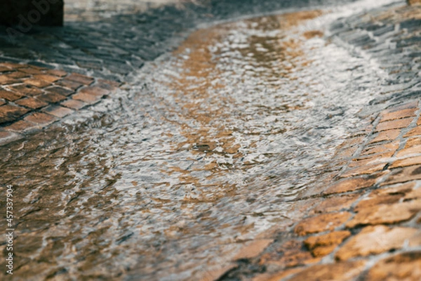 Obraz a river on cobblestones