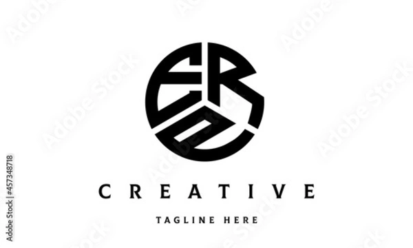 Fototapeta ERP creative circle three letter logo