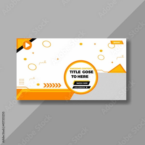 Obraz YouTube Thumbnail Template Design.
