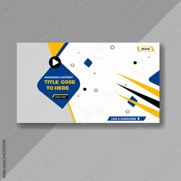 Obraz YouTube Thumbnail Template Design.