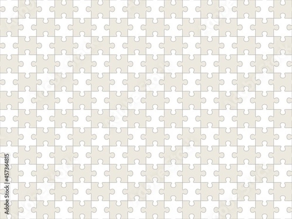 Fototapeta Seamless pattern of completed puzzle pieces grid