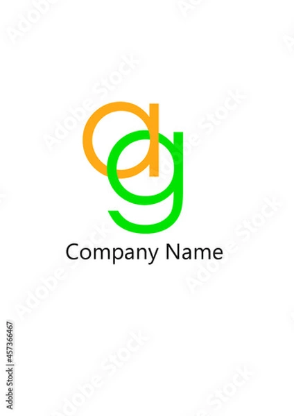 Fototapeta AG,GA,A,G abstract logo letters monograms.
