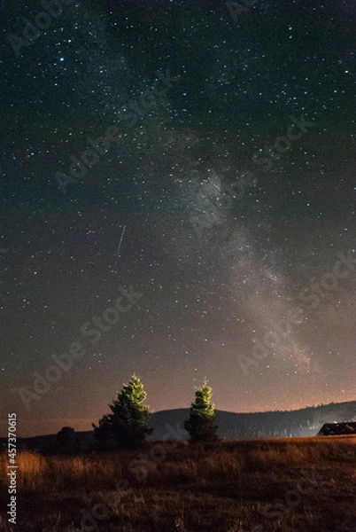 Fototapeta Milkyway in mountains
