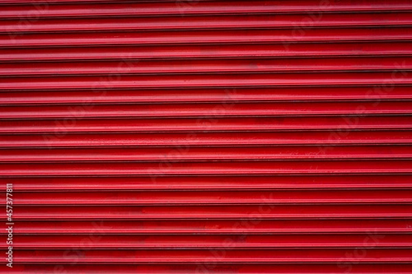 Obraz Red painted garage door closeup detail, useable as background. 