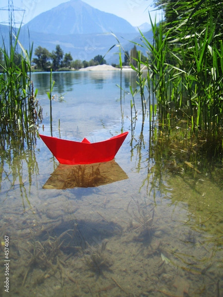 Obraz rotes papierboot