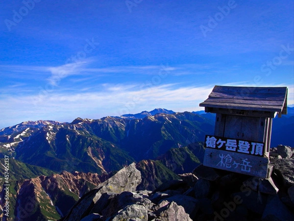 Obraz 日本の山　槍ヶ岳　7月