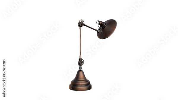 Fototapeta 3d model of a table lamp in different angles and poses rendered for your collage as a prop. 3d rendering, 3d illustration.