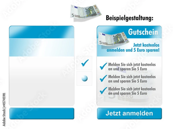 Obraz Webdesign-Vorlage Blau