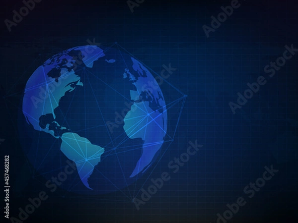 Fototapeta  2d rendering illustration global network