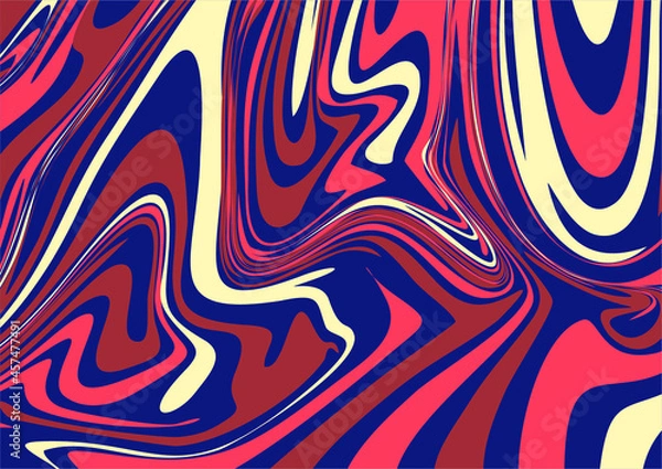 Fototapeta vector art liquid marble, dark blue, pink, brown earth color combination 