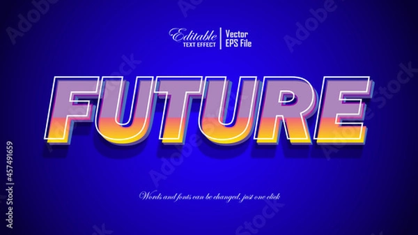 Fototapeta Editable text effect in the future style