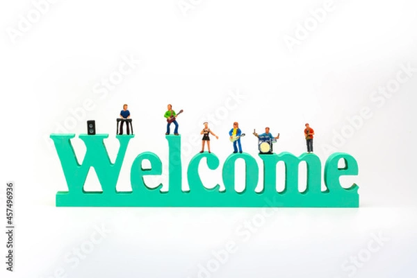 Obraz ようこそ!、歓迎します。（ウエルカム、Welcomeボード（MDF））