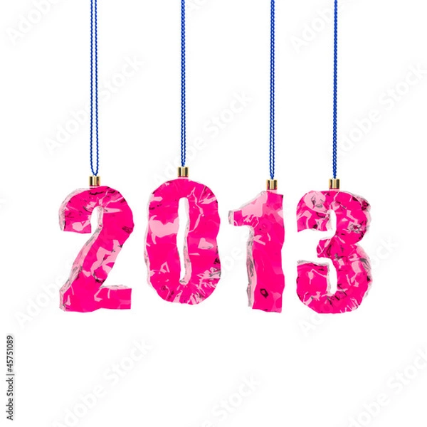 Obraz New year. 2013. Isolated on white background.
