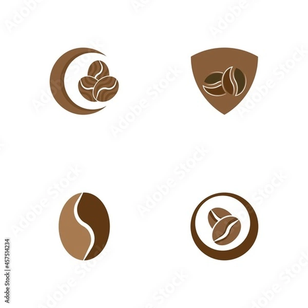 Fototapeta coffee bean icon vector illustration