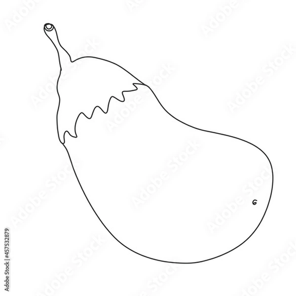 Obraz Vegetables linearly isolated on the white background 