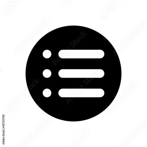 Obraz List menu icon in circle